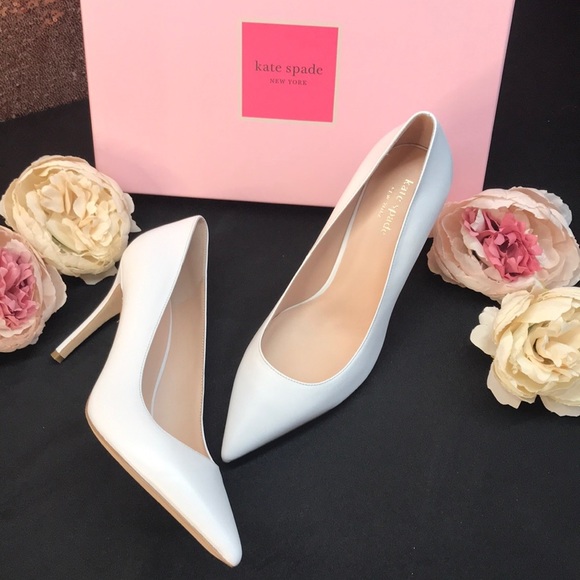 Kate Spade White Leather Pumps - Picture 1 of 8